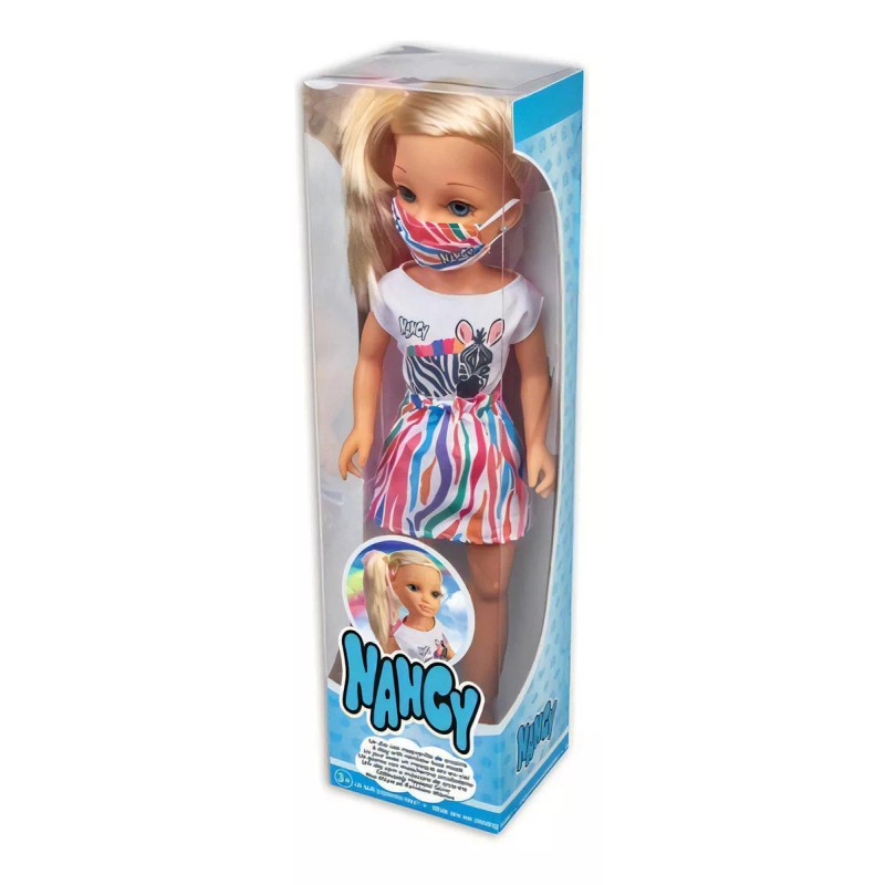 Nancy Un Día Con Cubreboca Diseño Arcoiris