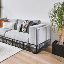 JOUTYFOR 12 PCS Under Couch Blockers for Bed Couch Furniture Underneath Stop from Getting Under The Sofa (Black Plastic)