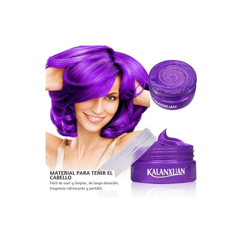 Set 3pcs Cera para Peinar Cabello Cambio Color Temporal Kalanxuan
