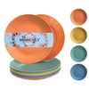 Homienly Flat Dinner Plates Set of 8 Alternative for Plastic