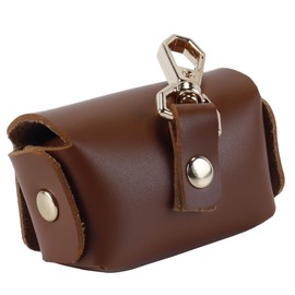 Orivin Brown Dog Ring Bearer Pillow Box Leather Wedding Ring Holder for Pet Collar Proposal Engagement Gift