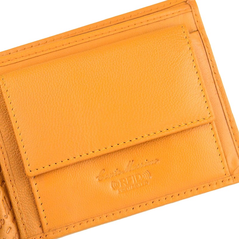 Conte Massimo Men's Genuine Leather Wallet with RFID Protection and