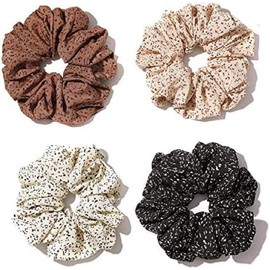 satin Oversized Scrunchie for Thick long Hair Scrunchy Bobbles Hair Ties Jumbo for Women Girls，Hair tie rope elastic rubber band headband accessory (Style 1, One size)