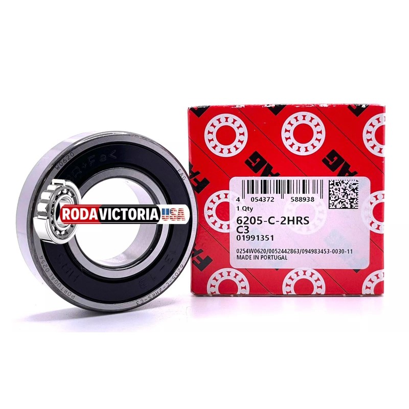 FAG 6205 2RS C3 DEEP GROOVE BALL BEARING RUBBER SEALED