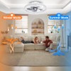 Baycnic Ceiling Fans,Low Profile Ceiling Fan with Light,Flush Mount Ceiling