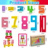 XPQKDC Wooden Number Building Blocks - 20Pcs Stacking for 3+