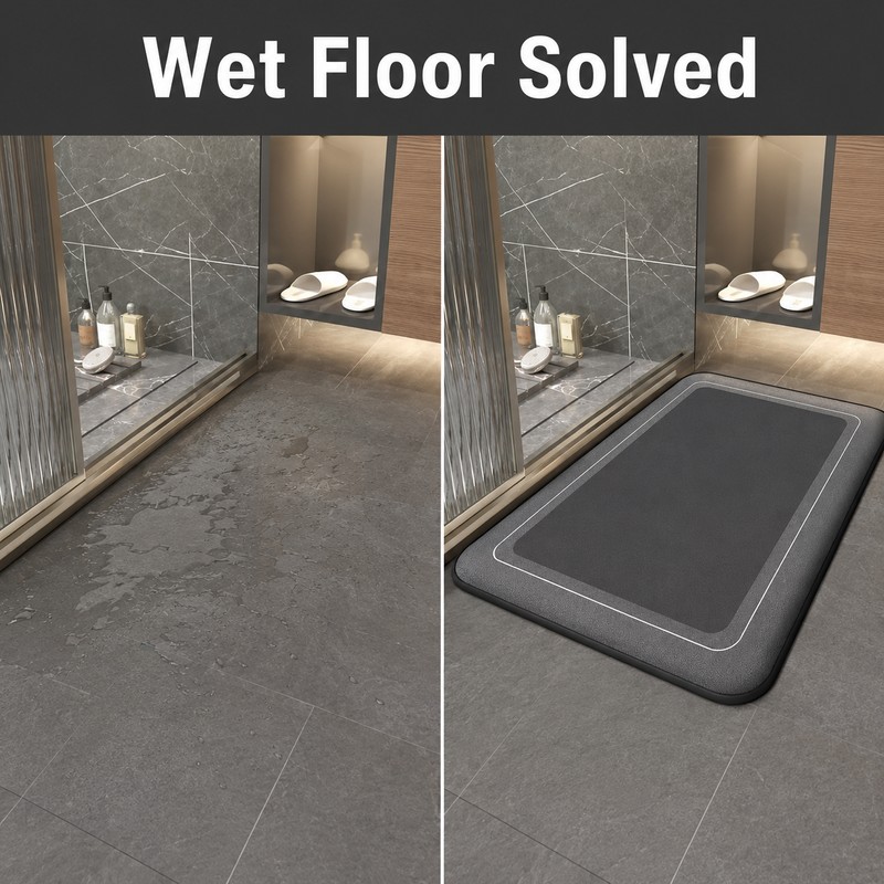 Bathroom Absorbent Mat for Home Use - Thickened Quick Drying