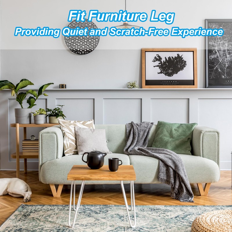 PATIKIL フェルトパッド付きの長方形チェアレッグカバー16個 19mmのスムーズなスライド 傷やノイズなし 家具の足のハードウッド保護具 床のスライド用のチュービングキャップ オフィス用 黒黒
