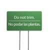 Do Not Trim Acrylic Yard Sign, Bilingual Plant Signs, Garden
