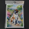 Caroline's Treasures Saint Bernard Spring Path Greeting Cards Pack of