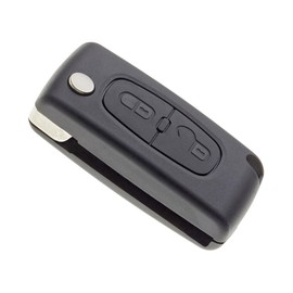 Jongo - Key Shell without Blade Compatible with Peugeot 207 307 308 407 3008 5008 & Citroen C2 C3 C4 C5 C6 C8 | CE0523 | 2 Button Key Shell
