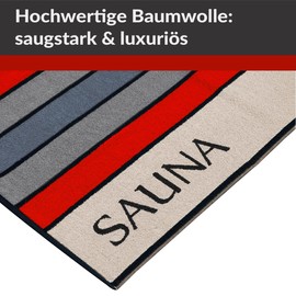 Lashuma Stockholm Sauna Towel Large Beige Red Grey XXL Sauna Towel Beach Towel Bath Towel 85 x 200 cm