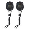 Stopwatch Timer, 2 PCS Multifunctional Handheld Digital LCD Stopwatch Timer