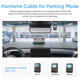 VIOFO HK3 Acc Hardwire Cable for A129, A129 Plus, A129 PRO, A129 IR, A119 V3, Enables Parking Mode, Low Voltage Protection (Fuse Tap Not Included)