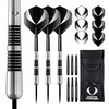 Darts Corner Warfare Steel Tip Darts - 80% Tungsten Barrels,