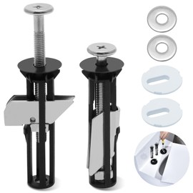 2 Pcs Toilet Seat Fixings, Toilet Seat Hinges Stainless Steel with Washers, Toilet Seat Fittings and Fixtures Universal Replacement Parts