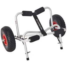 Kayak Trolley Cart with Airless Tires - 140LB Capacity for Transporting Kayak, Paddleboard, SUP, Canoe – Aluminum Frame by RAD Sportz (White)