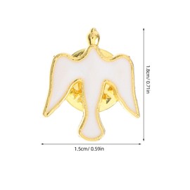 WRITWAA Brooch Collar Lapel Badge Enamel Dove Lapel Pin Dove Chest Pins Holy Spirit Pin Religious Lapel Pin Dove Pins Christian Jewellery Pin Lapel Pins Enamel Pin