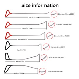 CZJCMECH Dent Repair Tools 6 Pieces of Dent Removal Rods with Awl Head Paintless Dent Removal Kit Car Auto Body Dent Removal of Hail Dents and Door Ding (6 PCS Rod 21 PCS Pen)