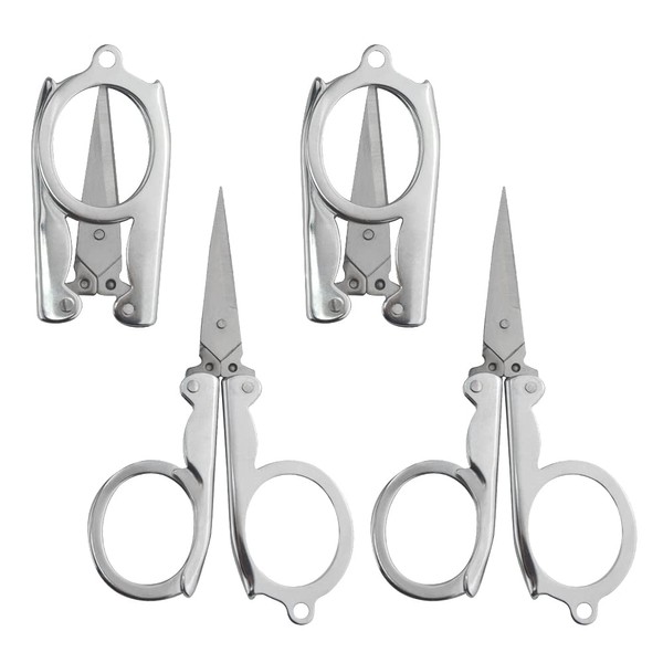 XINMEIWEN 4 Pack Small Folding Stainless Steel Cutter - Mini