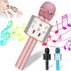 Micrófono Karaoke Bluetooth Inalámbrico Portátil con Luces LED