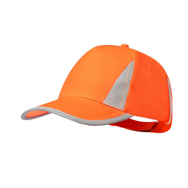 BLUECHOLON 5 Panel Polyester High Vis Adjustable Sports Hat Neon
