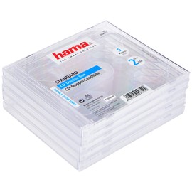 Hama Standard CD Double Jewel Case, pack of 5, transparent