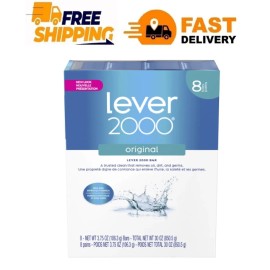 Original Lever 2000 Refreshing Bar Soap Original Perfectly Fresh by Lever for Dry Skin, 8