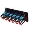 6 Gang Rocker Switch Panel Overcurrent Protection LED Blue Backlit