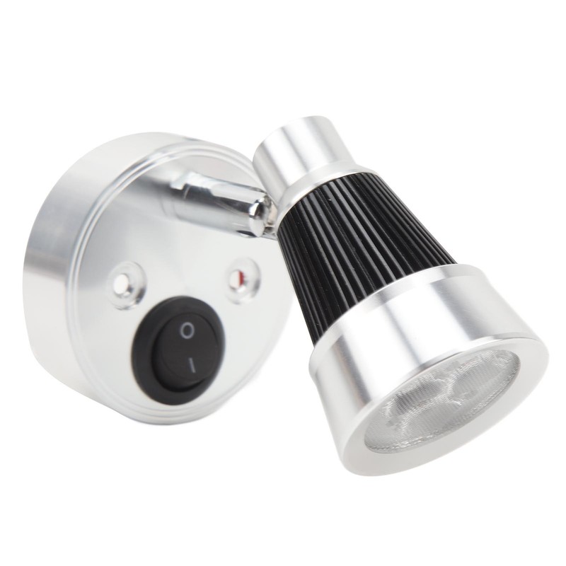 LED RV Bedside Lamp DC12 to 24V Silver 3W 3000K