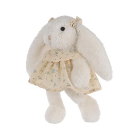 Apricot Lamb Lady Bunny Plushies Stuffed Animals for Kids, Soft Cute Rabbit Plush Toys for Baby Girl and Boy, Fluffy Lady Bunny White 7.1 Inches