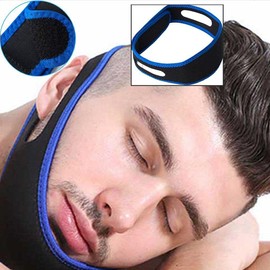Anti-snoring Chin Strap - The Most Effective snoring Solution - 2019 Upgraded Version Adjustable Anti-snoring Chin Strap (Blue)