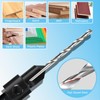 DKIBBITH 12-Piece Countersink Drill Bit Set with 5 Spare Bits,