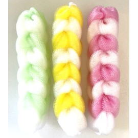 Kay LOT of 3 - Long Stretch Back Body Exfoliating Loofah Body Mesh