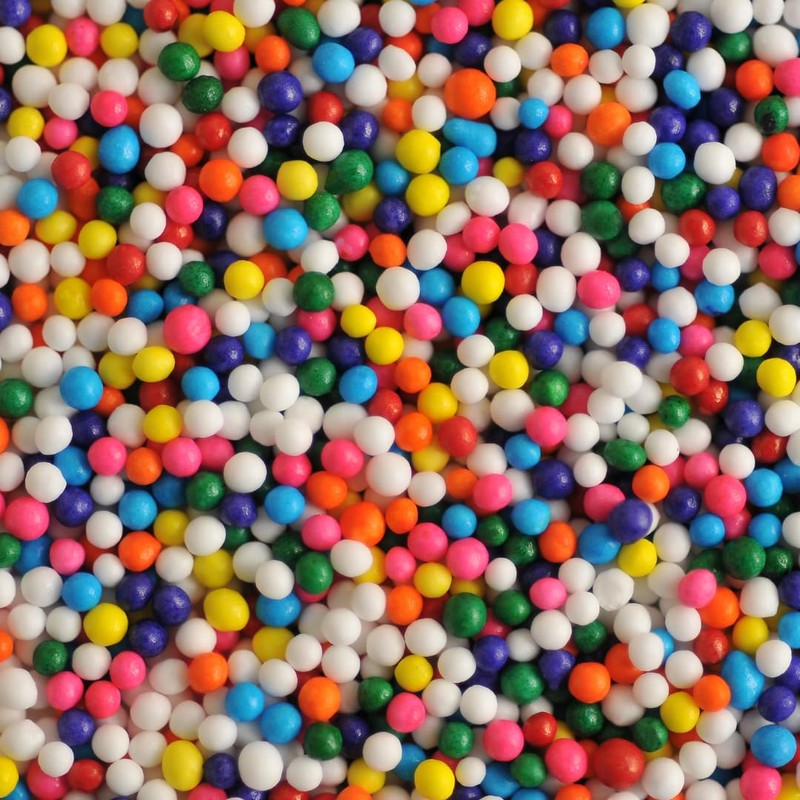 GranAroma Rainbow Nonpareils, 7.2 oz, Decorative Sprinkles, Cakes & Cookies,