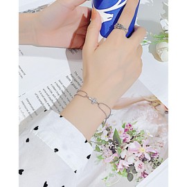 JANMANY 14K Gold Plated Bracelet for Women | Double Layered Chain with Cross Pendant | Elegant & Sustainable Gold Jewelry (GOLD)