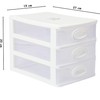 Mini 3 Tier Storage Unit with Drawers. Tabletop Storage Tower.