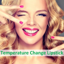 BKPPLZP 2 Pack Crystal Flower Jelly Lipstick,Magic Color Changing Lipstick,PH Clear Temperature Color Changing Lip Gloss,Lip Balm,Long Lasting Nourishing Moisturizing Lip Stick Set D02+03