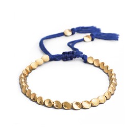 Jennoria 1-3Pcs Tibetan Copper Beads Bracelet Adjustable Handmade Braided Bracelet for Men and Women, rope, no gemstone