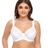 Ayigedu Women's Underwired Bra Lace Unlined Large Size Minimiser Bra