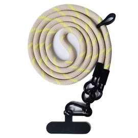 SAIFOX Adjustable and Detachable Universal Crossbody Smd Phone Lanyard for Hanging Glasses, Keys, Bluetooth Headset and More, 8mm Thick Phone Lanyard for Most Smartphones - Travel Essentials (Beige)