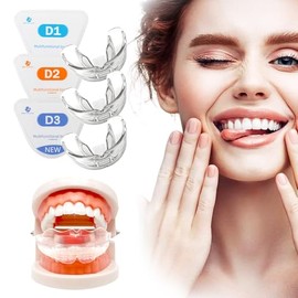 Alineadores Dentales, Dispositivo de ortodoncia dental de 3 Etapas | Profesional Transparente Suave y Duro Protector Bucal, Corregir y Arreglar Dientes Irregulares, Prevenir el Rechinar Dientes.