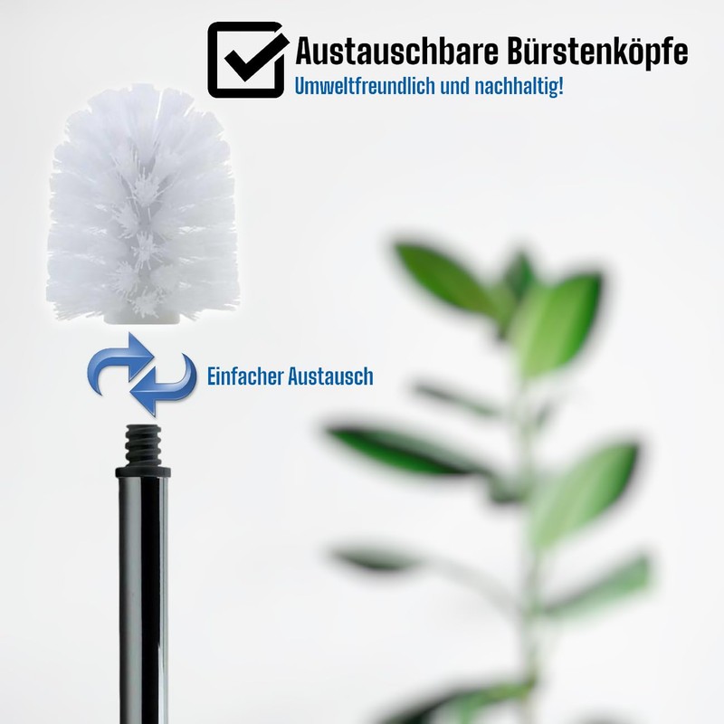 Daloual - 10 x Replacement Toilet Brush Head White Diameter