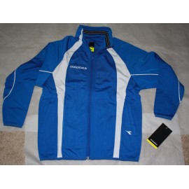 Diadora Coppa Jacket Y/S Blue Zippered Front