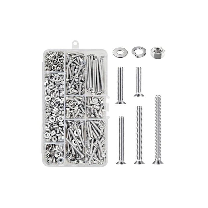 Wensilon (700 pcs)#8 Outlet Screws Kit, 304 Stainless Steel Machine