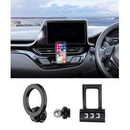 MaserWeller Super Strong Magnetic Force for Toyota C-HR 2018-2023 Toyota C-HR Smartphone Holder, Magnet, MagSafe Phone Holder, Stable, Compact, One-Handed, Portrait and Horizontal, Non-Vent, No Air
