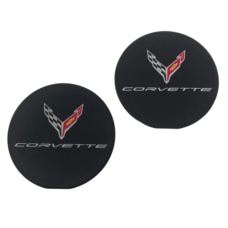 C8 Corvette Cup Holder Coaster Inserts - Set of 2
