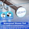 Bonpally Shower Curtain Rod, Adjustable 32-75 Inches Spring Tension Rod,