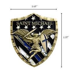 Police Officer Law Enforcement Saint Michael 3D Commemorative Thanksgiving Coin