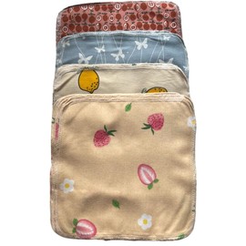 BEECO GIF2U Reusable Paper Towel Rolls 20 Pack,Washable Napkin Cloth Value Set of 4 Colors 20 Pack of Paperless Towel-100% Cotton, Super Soft, Absorbent Made to Last (Strawberries)